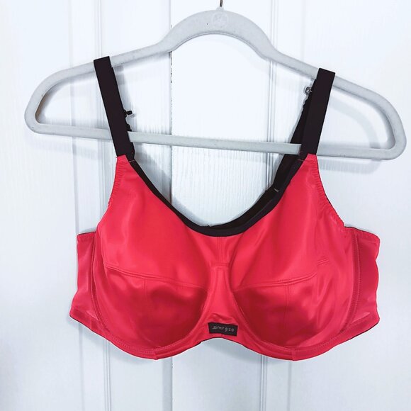 Elomi Women's Pomegranate Pink Energise Underwire Sports Bra Size 44D - Picture 13 of 13